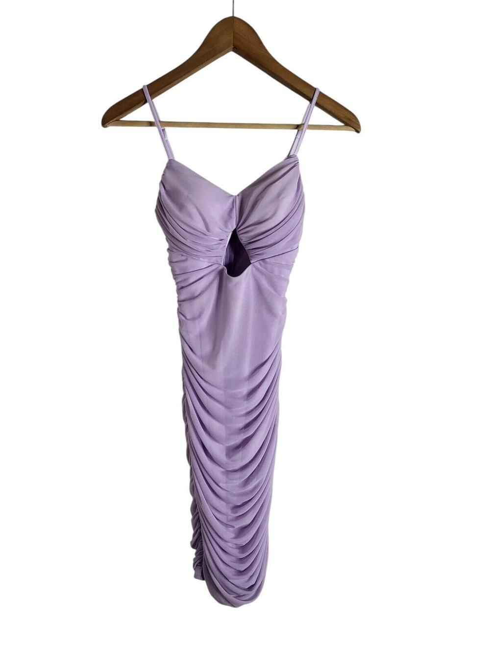 Lulus Lavender Mesh Ruched Bodycon Cut Out Mini Dress Cocktail Party Size XS NWT